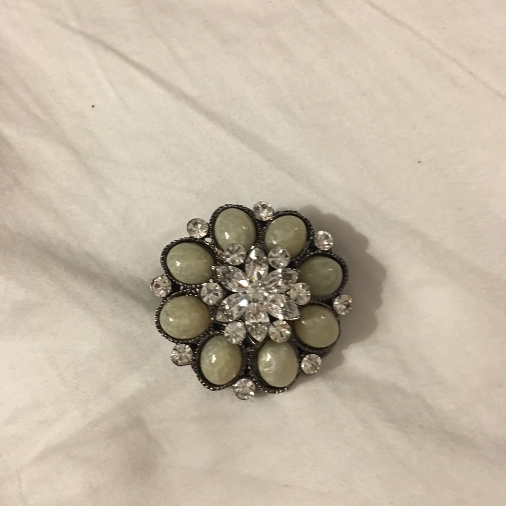 Rhinestone brooch clip